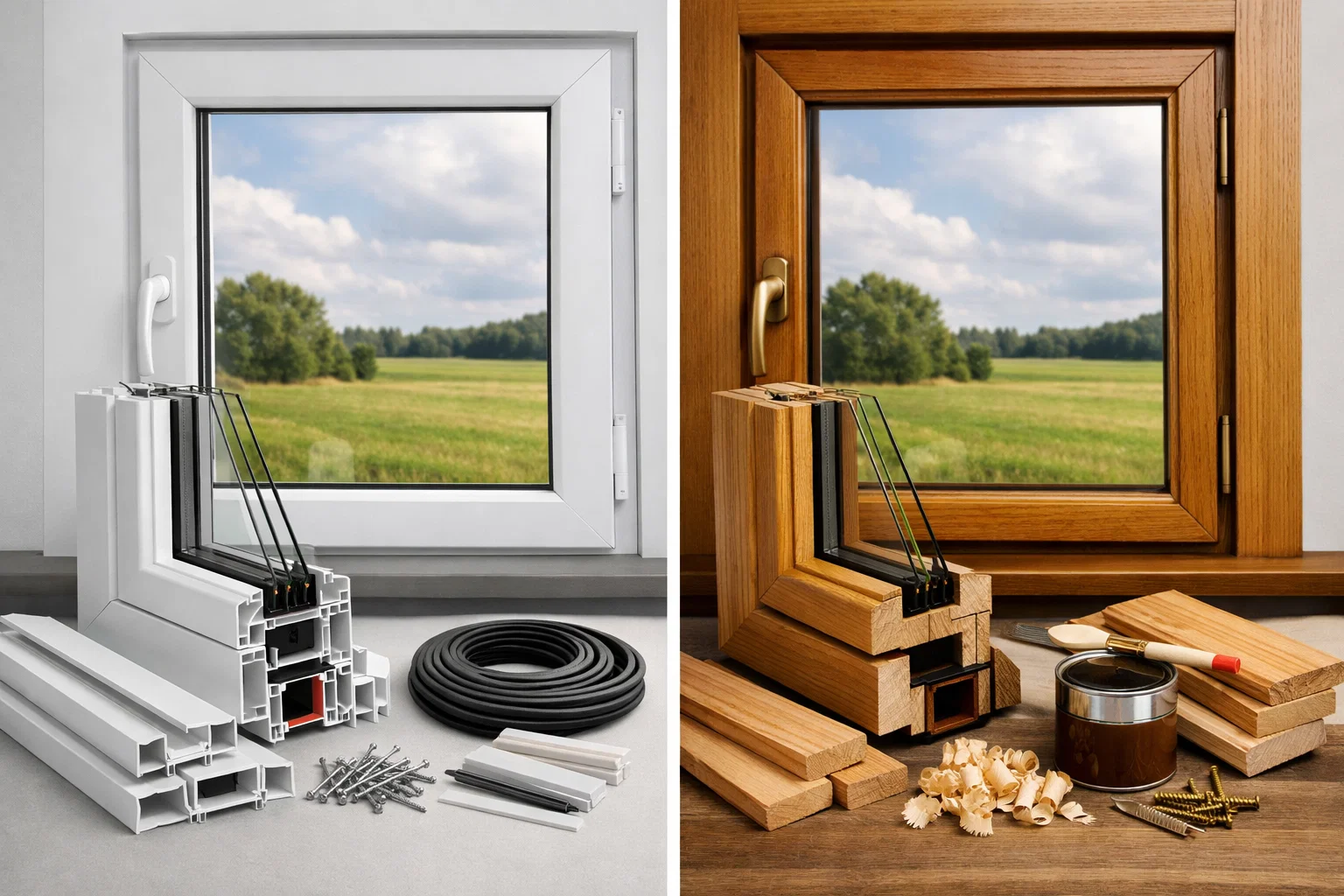 okna pvc vs drewniane